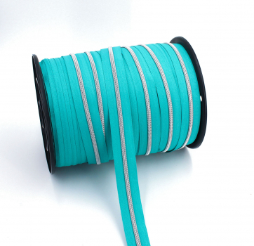 Preview: Endlosreißverschluss metallisiert mint/silber (1m)